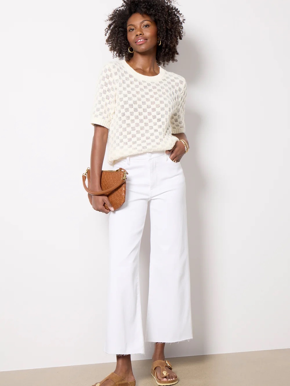 Kut from the Kloth Meg White Wide-Leg Jeans